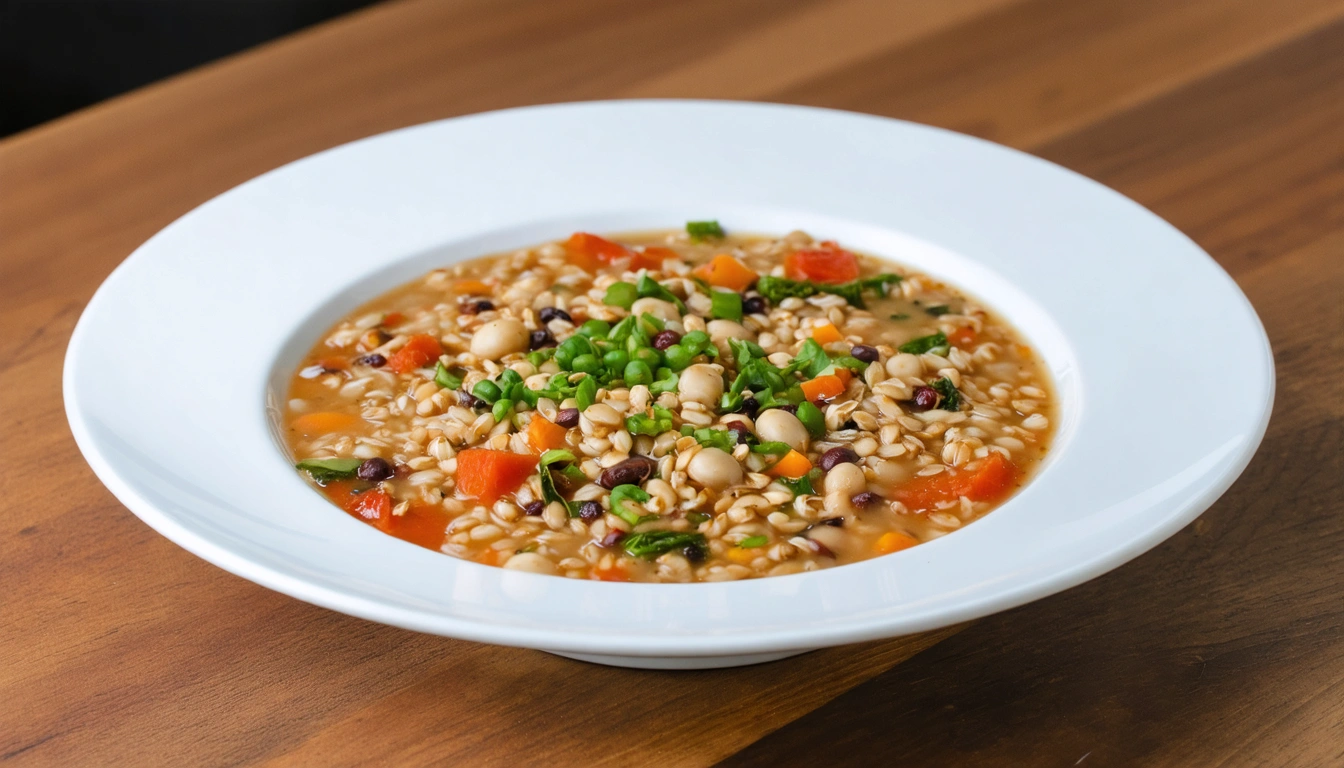 zuppa di farro e legumi